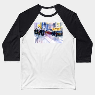 New York City Urbanscapes - Urban - Night - midlife Baseball T-Shirt